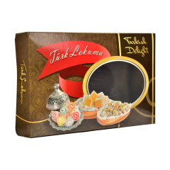 Miyo Ambalaj Pencereli Lokum Kutusu 500 gr 100'lü Paket | 12x19x2,5 cm