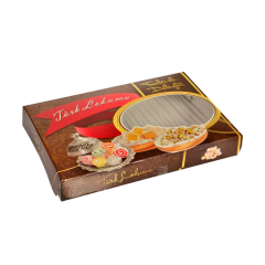 Miyo Ambalaj Pencereli Lokum Kutusu 500 gr 100'lü Paket | 12x19x2,5 cm