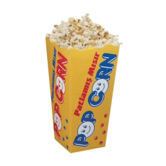Miyo Ambalaj Baskılı Küçük Popcorn (Mısır) Kutusu 1200'lü Paket (1 Koli) | 8x8x16 cm
