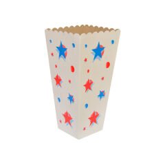 Miyo Ambalaj Baskılı Büyük Popcorn (Mısır) Kutusu 100'lü Paket | 9x9x19 cm
