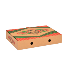 Miyo Ambalaj Baskılı Pide Kutusu 100'lü Paket | 16,5x25,5x5 Cm