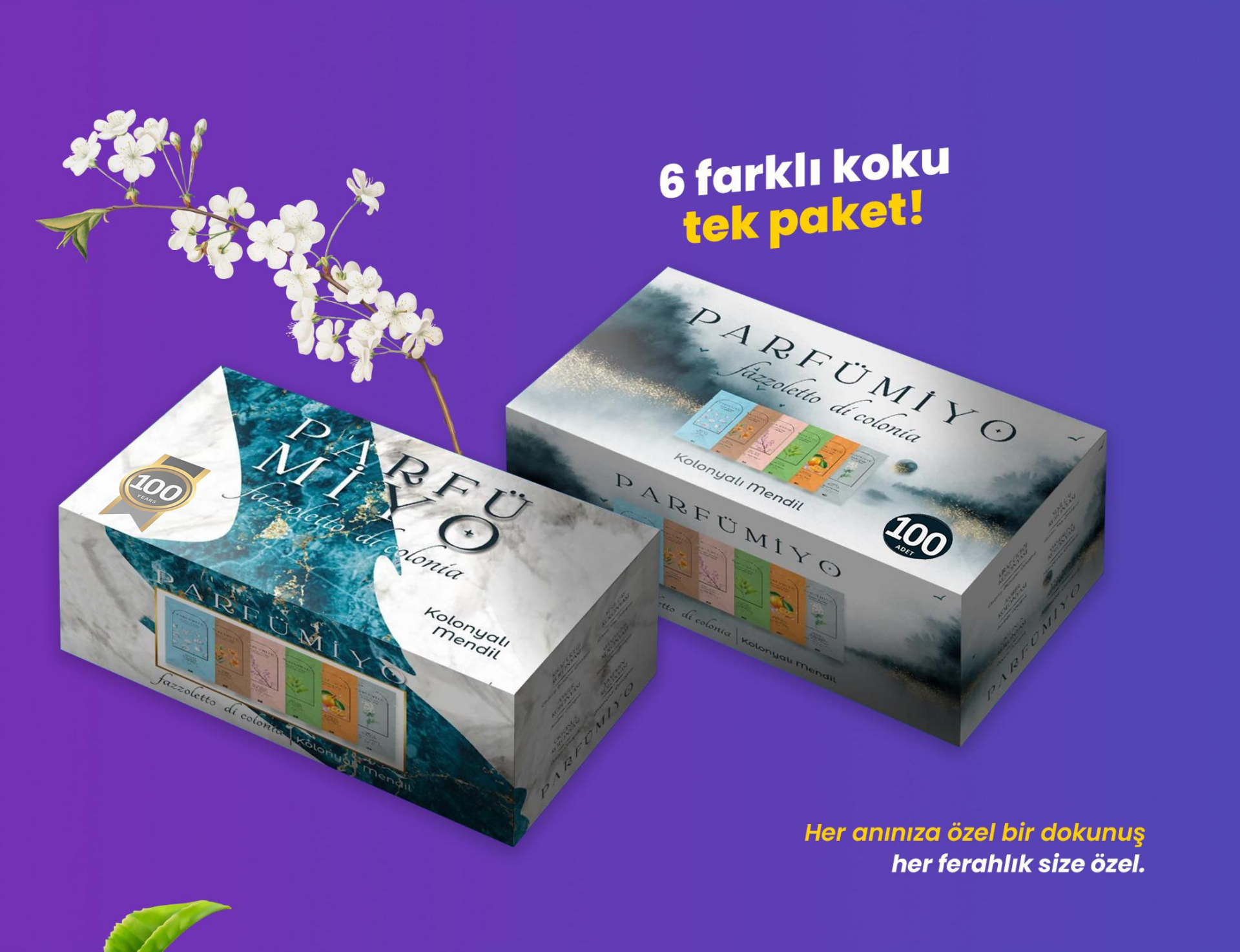 Parfümiyo 70°C Kolonyalı Mendil 100'lü Paket