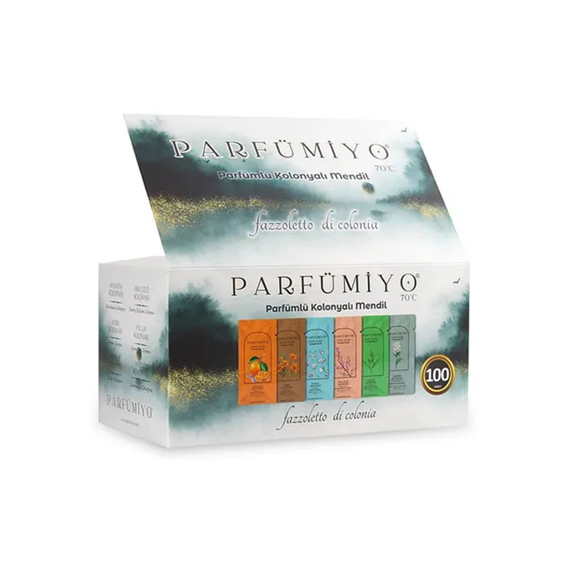 Parfümiyo 70°C Kolonyalı Mendil 100'lü Paket 20 Adet (Koli)